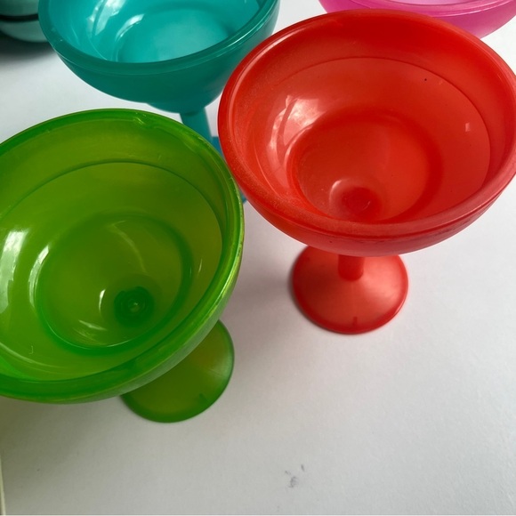 Neon Plastic Margarita Glasses - Set of 4, Each cup holds 12 oz - Fiesta - Picture 3 of 6